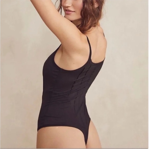 Intimately Free People That Girl Corset Black Bodysuit Scoop Neck Thong V Neck - Picture 3 of 10